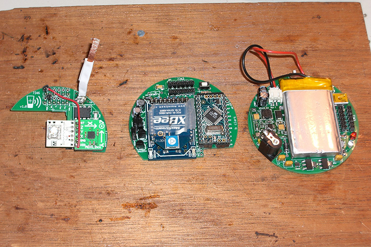Populated circuit boards.